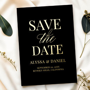 Modern Bold Wedding Save the Date Foil