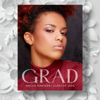 Modern Bold White Transparent Text Grad Photo