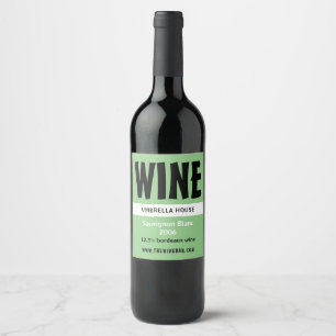 Modern Bold, Wine Bar/Winery Label