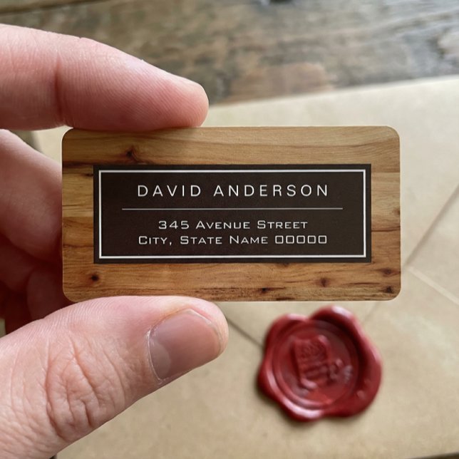 Modern Bold Wood Grain Stylish Look Label (Creator Uploaded)