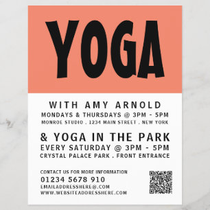 Modern Bold, Yoga Class Advertising Flyer