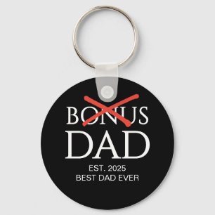 Modern BONUS DAD Established Keychain