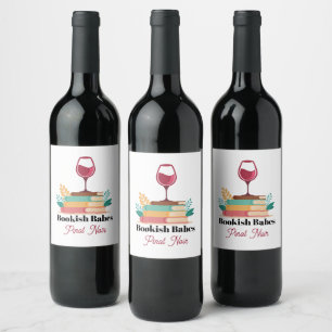 Modern Book Club Chic Personalized Wine Label