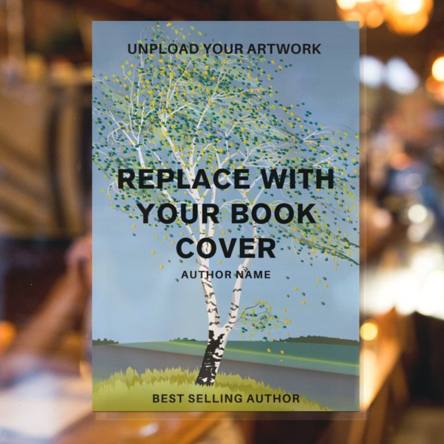 Modern Book Cover Promotional Author Book Launch  Window Cling (Creator Uploaded)