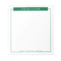 Modern Border Dark Green Nameplate School Office