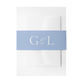Modern Border Elegance Wedding Invite Belly Band Invitation Belly Band