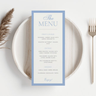 Modern Border Elegance Wedding Menu