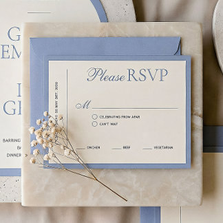 Modern Border Elegance Wedding RSVP Card
