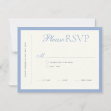 Modern Border Elegance Wedding RSVP Card