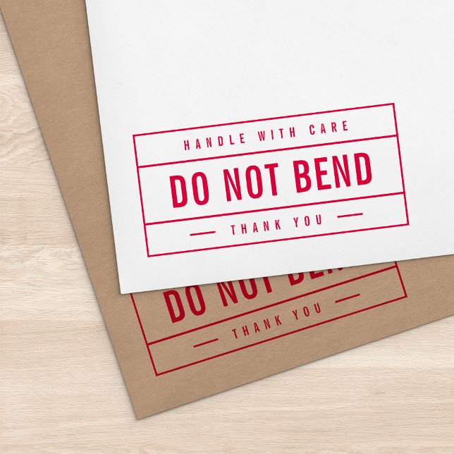 Modern Border Handle With Care Thank Do Not Bend Self-inking Stamp (Creator Uploaded)