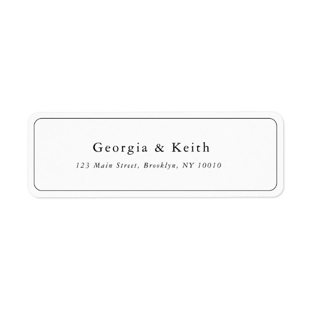 Modern Border Names Return Address Label (Front)