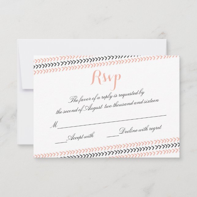 Modern Border Typography RSVP Card (Front)