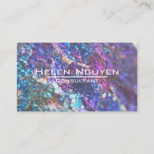 Modern Bornite Peacock Ore Stone Simulated  Business Card
