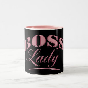 Modern Boss Lady Design Two-Tone Coffee Mug