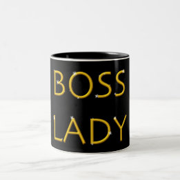 Modern Boss Lady Design Two-Tone Coffee Mug