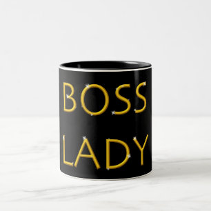 Modern Boss Lady Design Two-Tone Coffee Mug