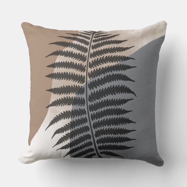 Modern Botanical Abstract  Throw Pillow (Front)