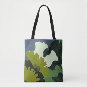 Modern Botanical Abstract Tote Bag