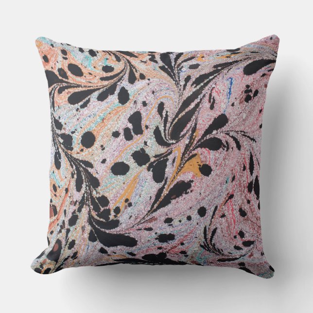 Modern Botanical Abstract Wall Art Throw Pillow (Front)