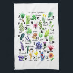 Modern Botanical Alphabet Floral Garden Kitchen Towel<br><div class="desc">This modern floral botanical ABC alphabet kitchen towel with capital letters is a perfect gift! Great for plant,  garden,  woodland or nature enthusiasts.</div>