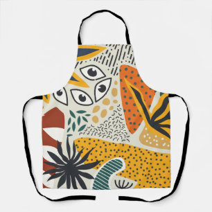 Modern botanical apron