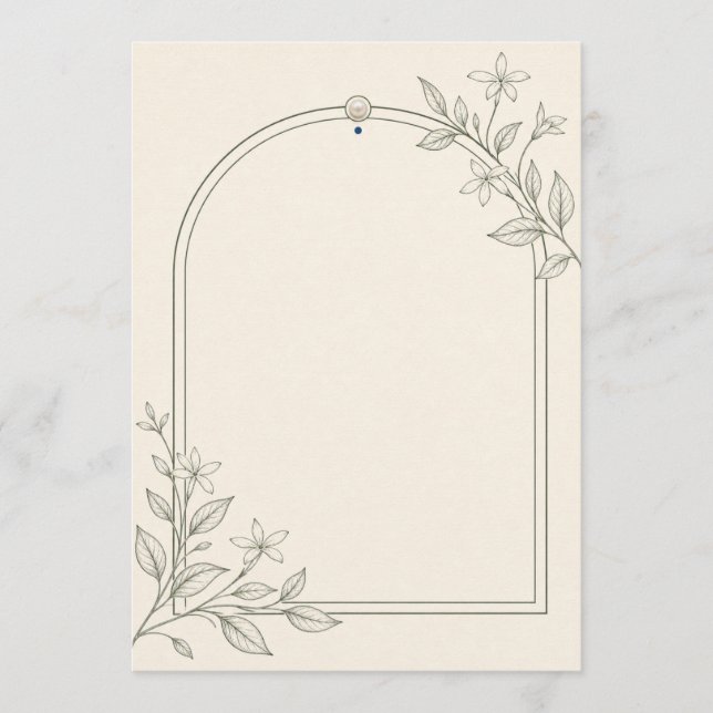 Modern Botanical Arch Wedding Ceremony Program (Front)