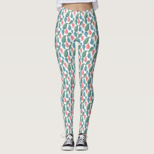Modern botanical art leggings