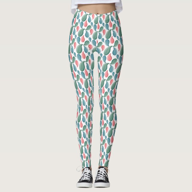 Modern botanical art  leggings (Front)