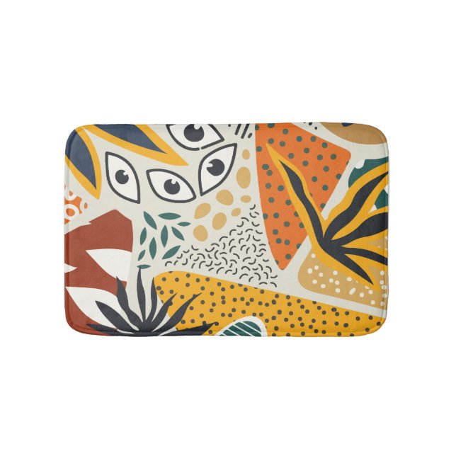 Modern botanical bath mat (Front)