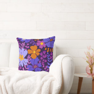Modern Botanical Design Throw Pillow