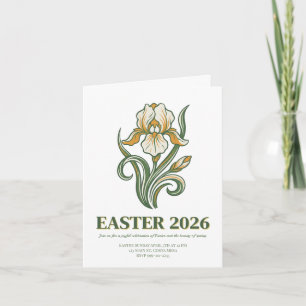Modern Botanical Easter Blessings Invitation