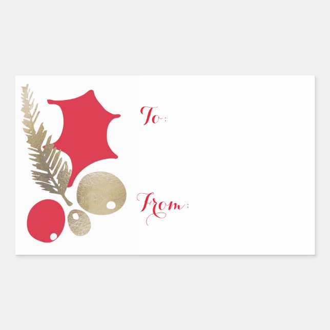 Modern Botanical Elegance Gift Tag Sticker (Front)