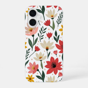 Modern Botanical Floral Colourful Summer Garden iPhone 16 Case