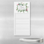 Modern Botanical Floral To Do List Magnetic Notepad (In Situ)
