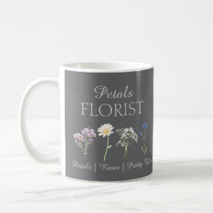 Modern Botanical Florist Branding Pastel Flower Coffee Mug