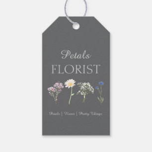 Modern Botanical Florist Branding Pastel Flower Gift Tags