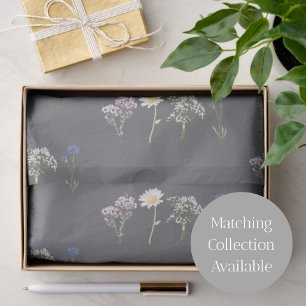 Modern Botanical Florist Branding Pastel Flower Tissue Paper