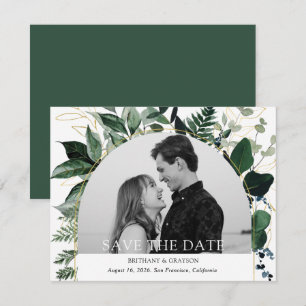 Modern Botanical Garden arched Photo save the date