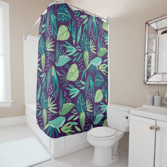 Modern Botanical Green Leafs Seamless Pattern (In Situ)