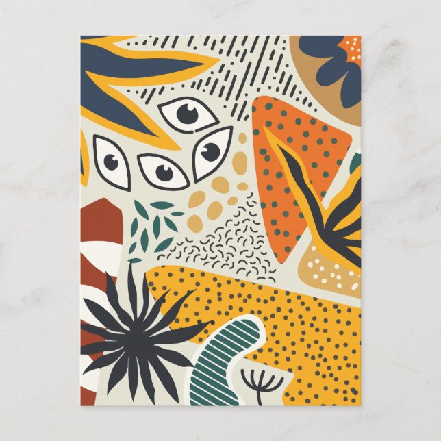 Modern botanical holiday postcard (Front)