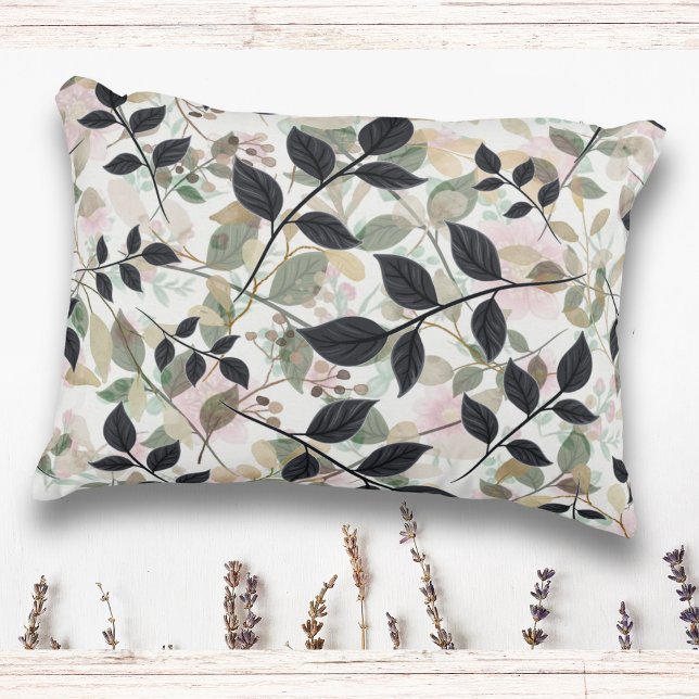 Modern Botanical Layers Of Leaves Accent Pillow (Creator Uploaded)