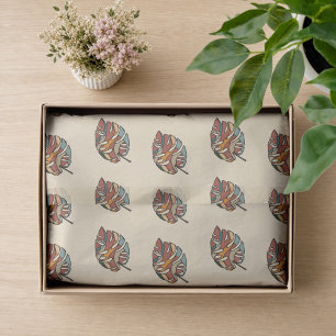 Modern Botanical Leaf  Tissue Paper