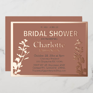 Modern Botanical Leaves Bridal Shower