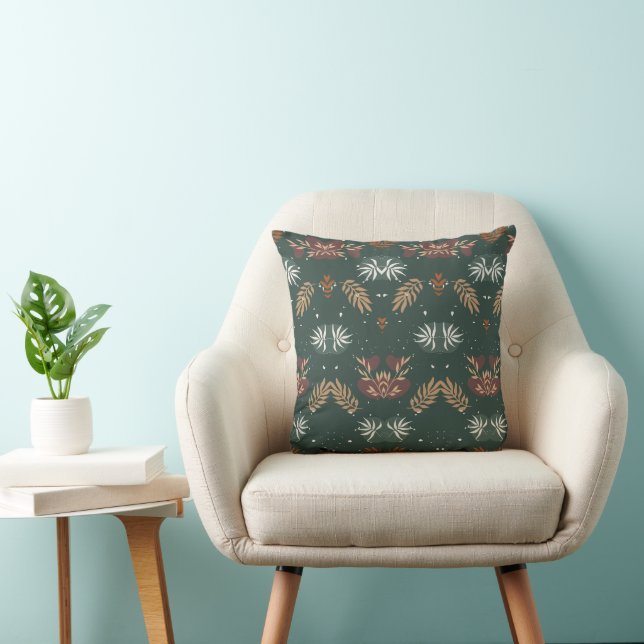  Modern Botanical living art   Throw Pillow (Chair)