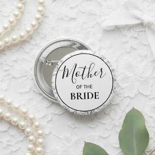 Modern Botanical Mother of the Bride 2 Inch Round Button