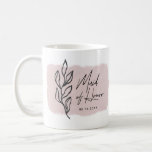 modern botanical pastel Maid of Honour Mug<br><div class="desc">Our Fields of Dreams collection features modern watercolor illustrations and layout coupled with handwritten custom script and elegant fonts. Floral illustrations in creme, blush and succulent green are very modern and elegant as are backgrounds in same colours. This collection has items that go past wedding suite and transfer to personal...</div>