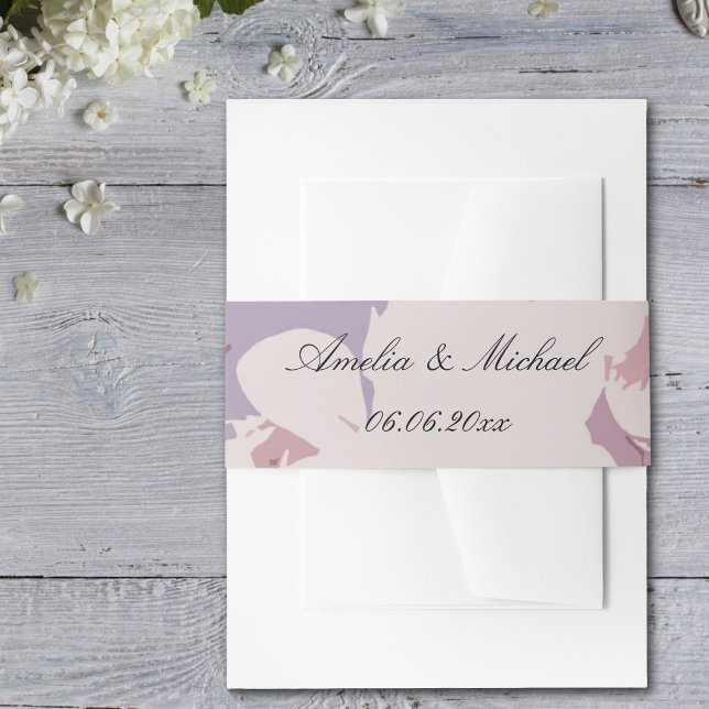 Modern botanical Personalized Invitation Belly Band (Creator Uploaded)