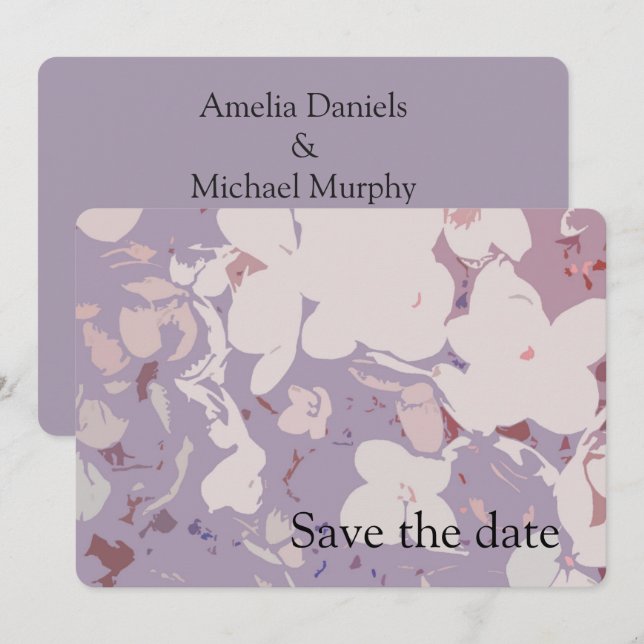Modern botanical Save The Date (Front/Back)
