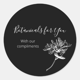 Modern Botanical Script and Honeysuckle Sticker