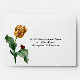 Modern Botanical Tulip Wedding  Envelope